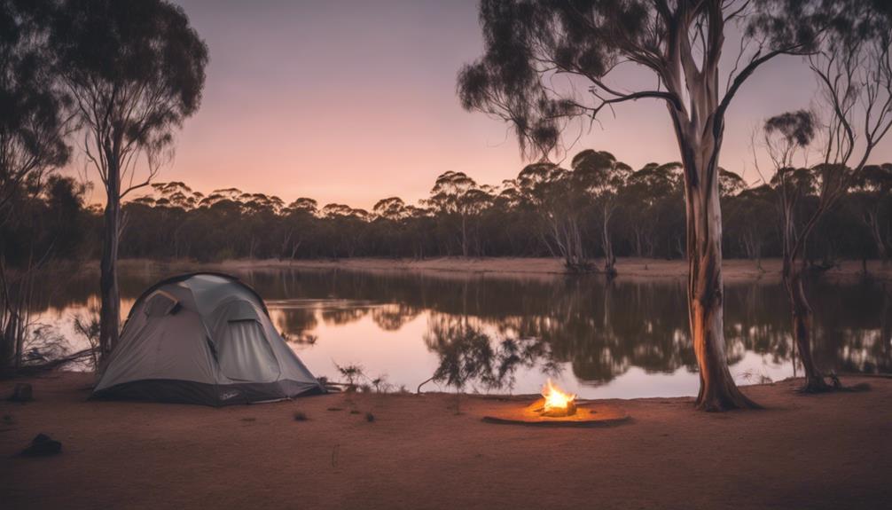 scenic camping by river